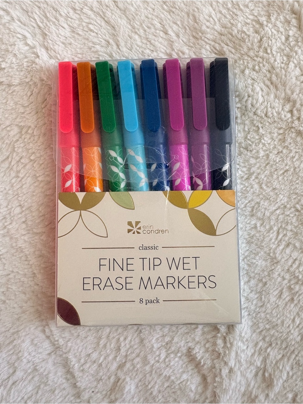 Erin Condren Classic Fine Tip Wet Erase Markers - Multicolor 8-Pack NWT